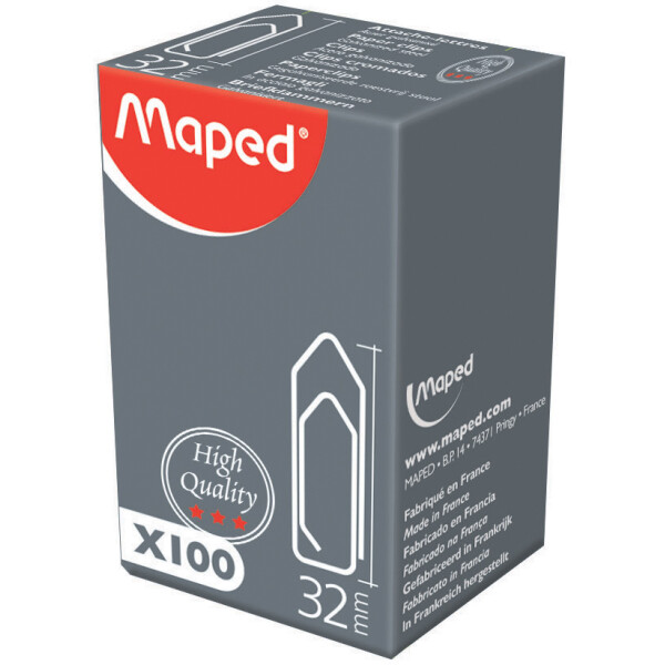Maped Büroklammern, galvanisiert, 32 mm, Großpackung