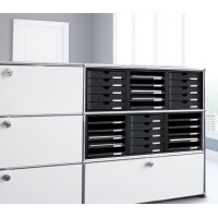 HAN Schubladenbox CONTUR, 5 offene Schübe, lichtgrau