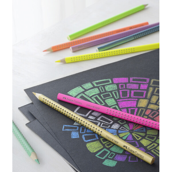 FABER-CASTELL Dreikant-Buntstift Colour GRIP, neonblau