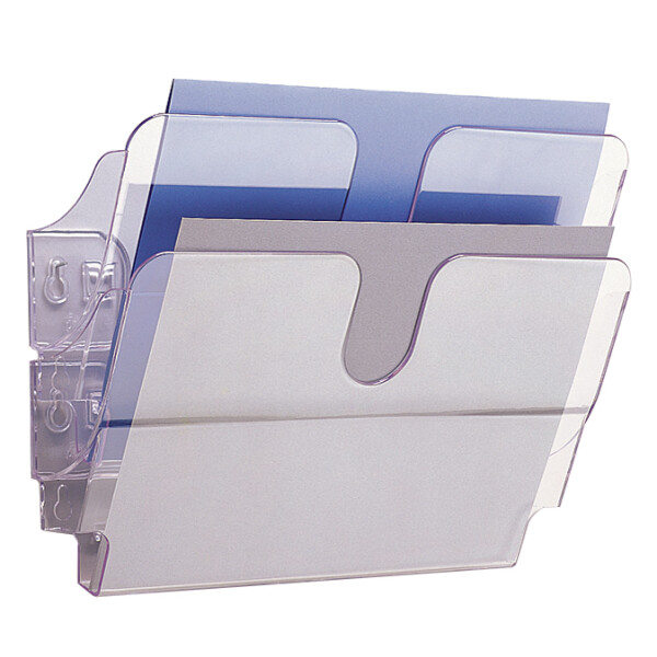 DURABLE Wand-Prospekthalter-Set "FLEXIPLUS 2", A4, 2 Fächer