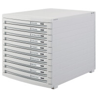 HAN Schubladenbox CONTUR, 10 Schübe, lichtgrau