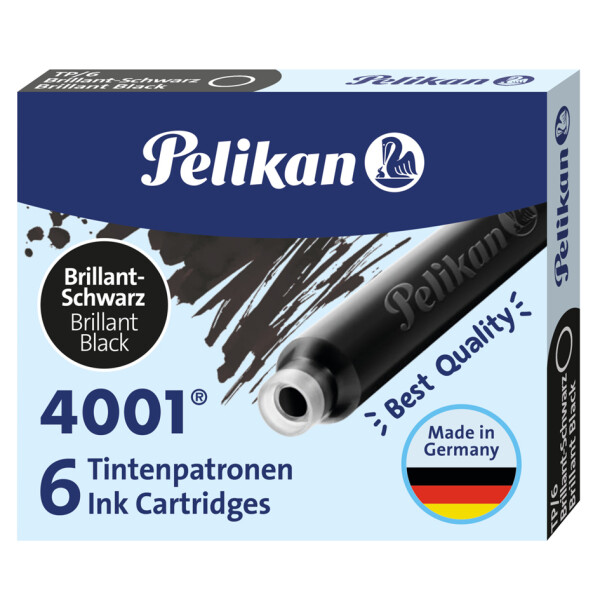 Pelikan Standard-Tintenpatronen 4001 TP 6, brillant-rot