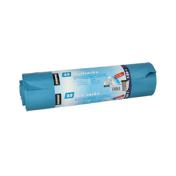 STARPAK Müllsäcke LDPE, 120 Liter, gelb