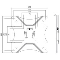 LogiLink TV-Wandhalterung, flach, für 58,42 - 106,68 cm