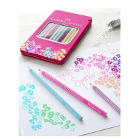 FABER-CASTELL Dreikant-Buntstifte SPARKLE, 12er Etui
