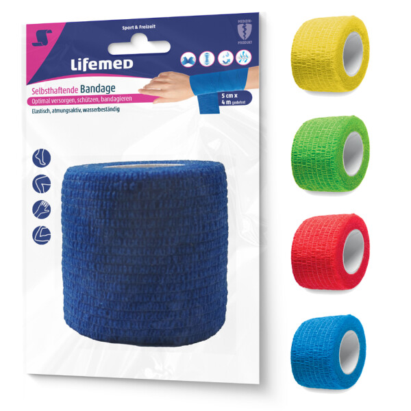 Lifemed selbsthaftende Bandage, 50 mm x 4,0 m