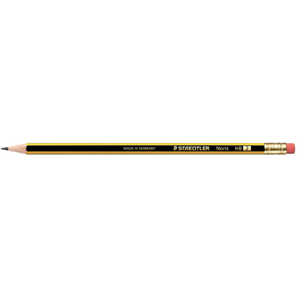 STAEDTLER Bleistift Noris mit Radierer, sechseckig