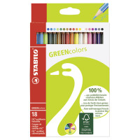 STABILO Buntstifte GREENcolors, 18er Kartonetui