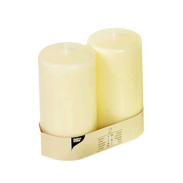 STARPAK Stumpenkerze "Ivory", Durchmesser: 80 mm, elfenbein