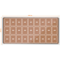 nobo Schaukasten Premium Plus, Kork-Rückwand, 15 x...