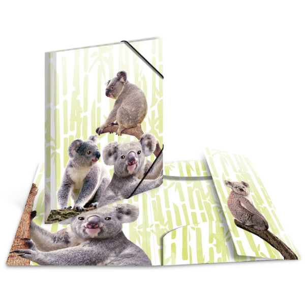 HERMA Eckspannermappe Exotische Tiere, A3, Erdm&auml;nnchentruppe