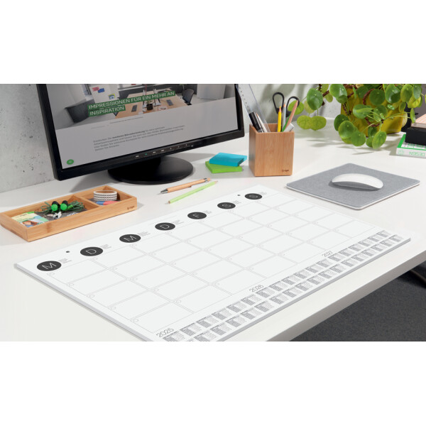 sigel Papier-Schreibunterlage Wandkalender, schwarz-weiß
