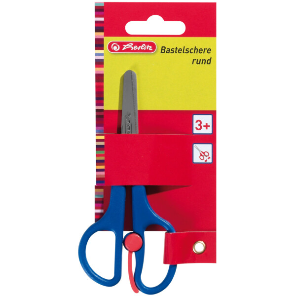 herlitz Bastelschere, mit Schneidhilfe, rund, Länge: 130 mm