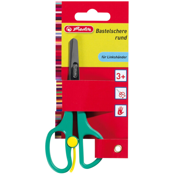 herlitz Bastelschere, mit Schneidhilfe, rund, Länge: 130 mm