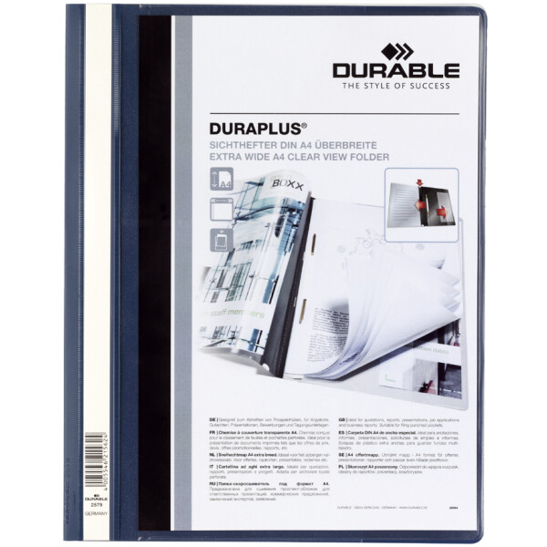 DURABLE Schnellhefter DURAPLUS, DIN A4, gelb, &uuml;berbreit