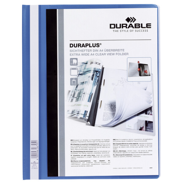 DURABLE Schnellhefter DURAPLUS, DIN A4, gelb, &uuml;berbreit