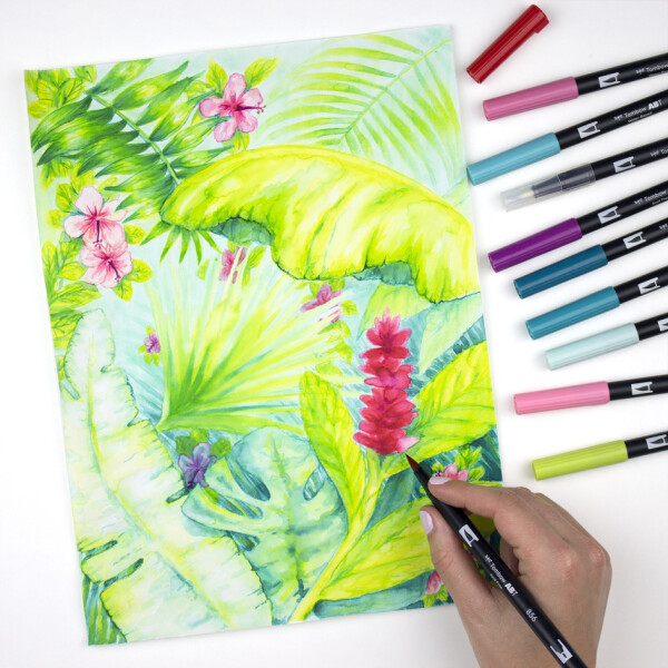 Tombow Doppelfasermaler "ABT DUAL BRUSH PEN", Prim&auml;rfarben