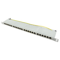 LogiLink 19" Patch Panel Kat.6A, 24 Port, lichtgrau,...