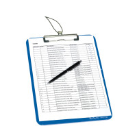 herlitz Klemmbrett easy orga to go, DIN A4, blau transparent