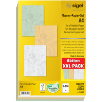 sigel Marmor-Papier, A4, 200 g qm, Edelkarton, sandbraun