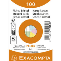 EXACOMPTA Karteikarten, DIN A7, kariert, weiß