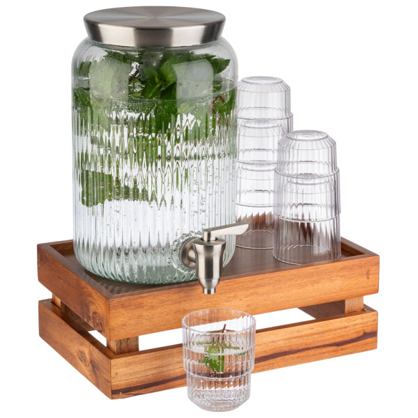 APS Getränkespender, 7 Liter, Glas Edelstahl