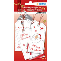 HERMA Weihnachts-Geschenkanhänger 3D, rund, gold