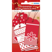 HERMA Weihnachts-Geschenkanhänger 3D, rund, gold