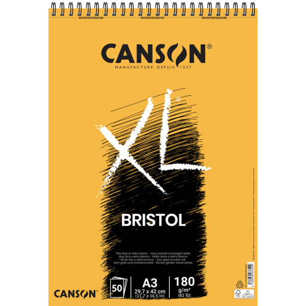 CANSON Skizzen- und Studienblock XL Bristol, DIN A4