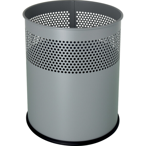 helit Edelstahl-Papierkorb "the dot", 15 Liter, silber