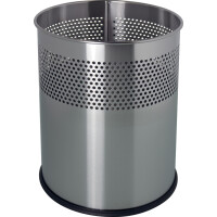 helit Edelstahl-Papierkorb "the dot", 15 Liter, silber