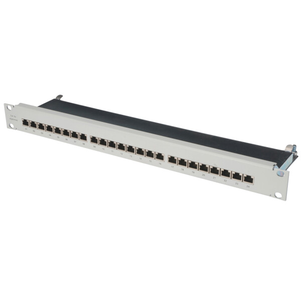 DIGITUS 19" Patch Panel Kat.6, Klasse E, 24 x RJ45, 1 HE
