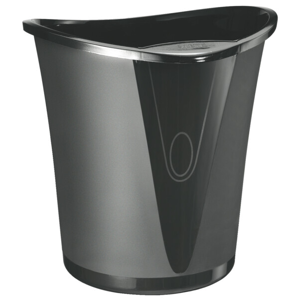 LEITZ Papierkorb Allura, aus Kunststoff, 18 Liter, schwarz