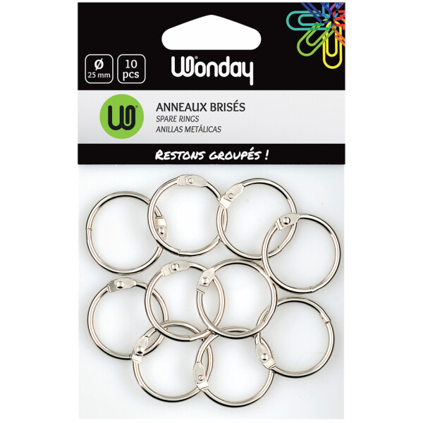 Wonday Verbindungsringe, Durchmesser: 25 mm, aus Metall