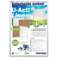 FRANKEN Plakatrahmen Security, DIN A2, 32 mm Rahmenprofil