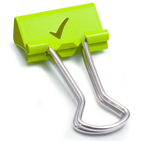 RAPESCO Foldback-Klammer, (B)19 mm, grün, Smile, 80 Stück