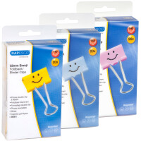 RAPESCO Foldback-Klammer, (B)19 mm, grün, Smile, 80...