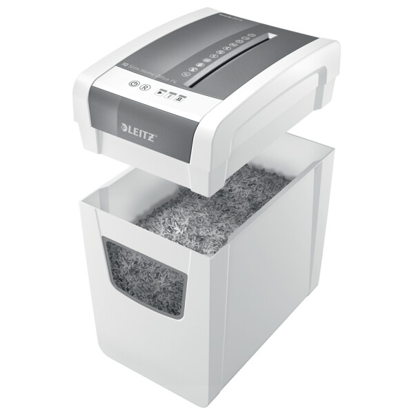 LEITZ Aktenvernichter IQ Home Office Slim, Partikel
