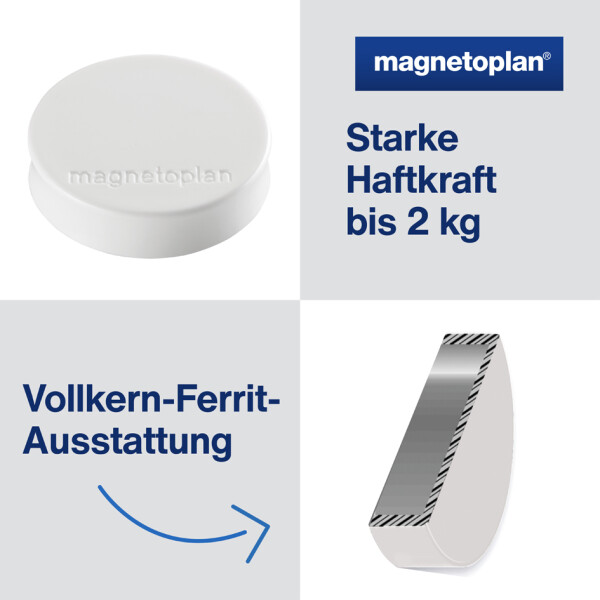 magnetoplan Ergo-Magnete "Medium", schwarz