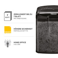 Fellowes Aktenvernichter Powershred M-7M, schwarz, Partikel