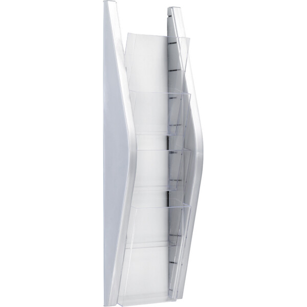 helit 4er Wand-Prospekthalter "the arc", 1 3 DIN A4 hoch