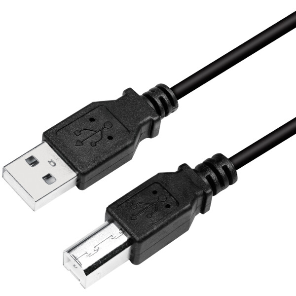LogiLink USB 2.0 Kabel, USB-A - USB-B Stecker, 3,0 m, grau