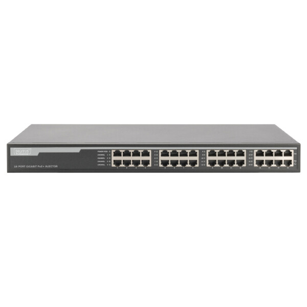 DIGITUS Gigabit PoE + Injektor, 16-Port