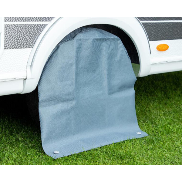 cartrend Caravan-Radschutzhülle, aus Polyester, grüngrau