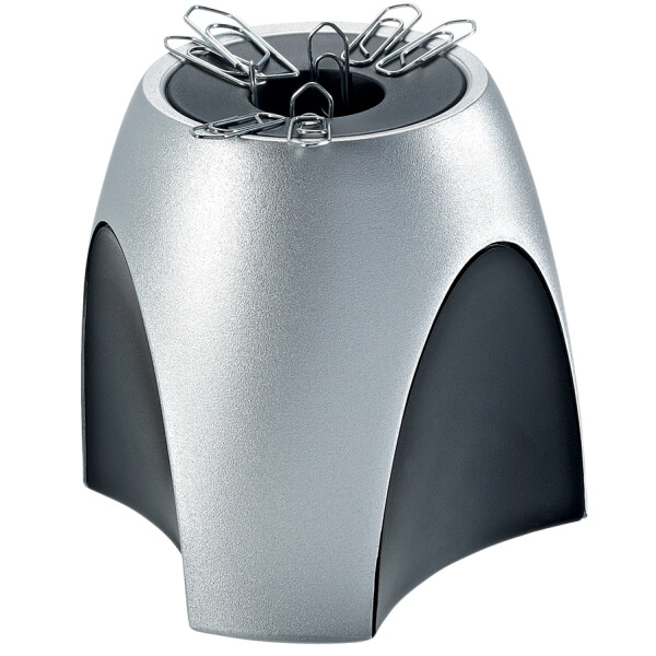 HAN Klammernspender DELTA, Polystyrol, silber schwarz