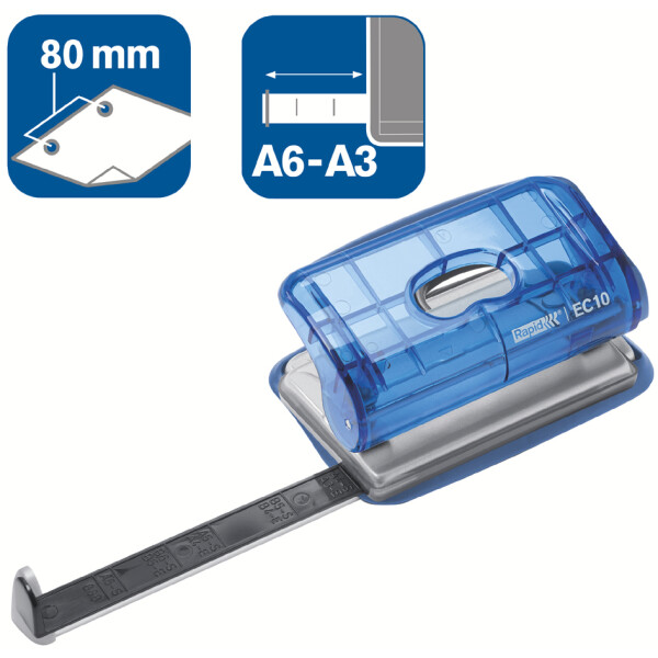 Rapid X Ray Locher EC 10, Oberteil: blau-transparent