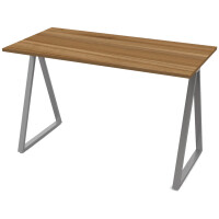 PAPERFLOW Schreibtisch easyHome LV9, metallic-grau walnuss