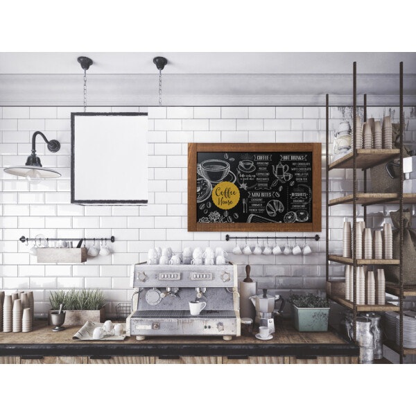 Bi-Office Kreidetafel, braun, rustikal, 1.200 x 900 mm