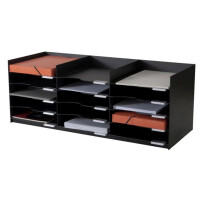 PAPERFLOW Sortierstation Formularbox, 15 Fächer, grau