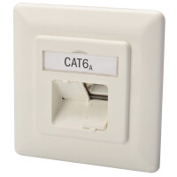 DIGITUS Anschlussdose Kat.6A (tief), 2 x RJ45, geschirmt
